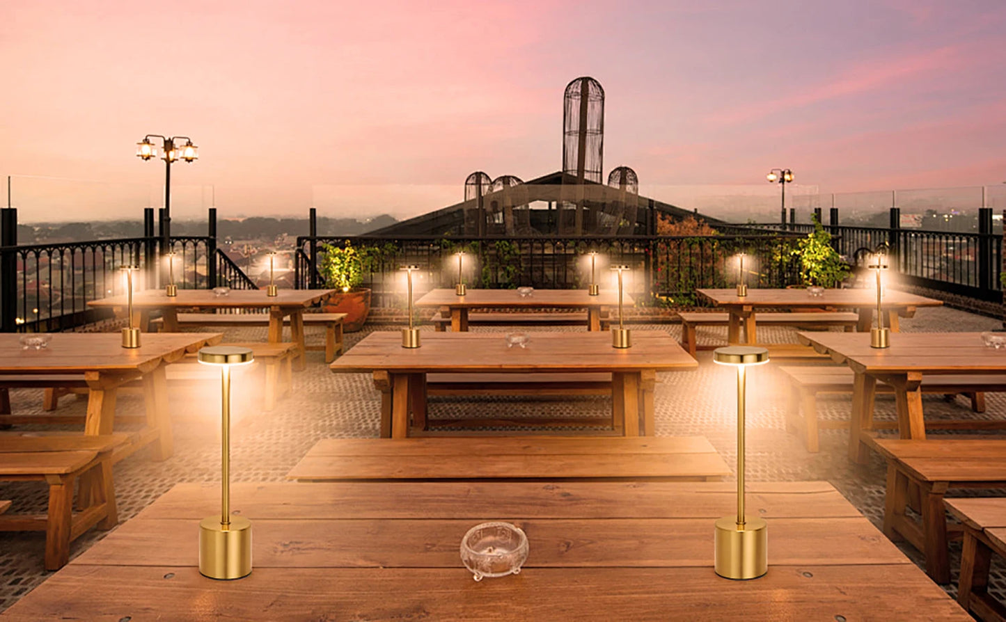 LED Rechargeable Touch Metal Table Lamp