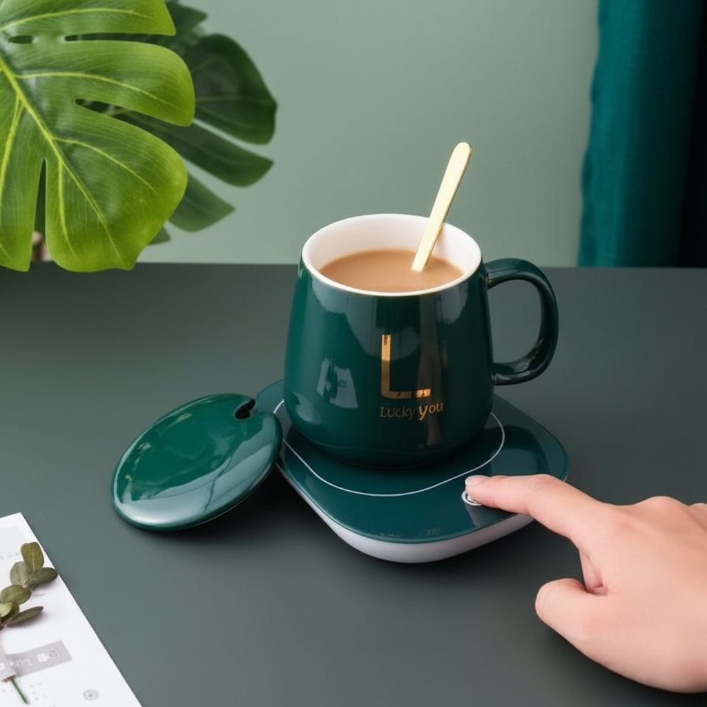 Smart Thermostatic Coaster with Mug
