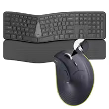 The ErgoFlow Keyboard (Palm Rest Included)