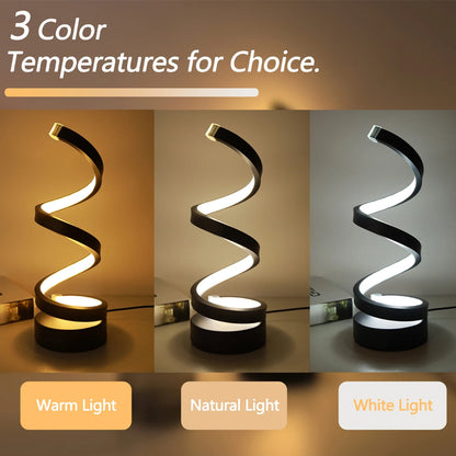 Dimmable Spiral LED Desk Lamp