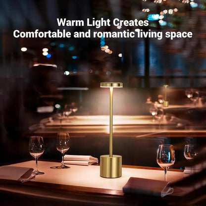 LED Rechargeable Touch Metal Table Lamp