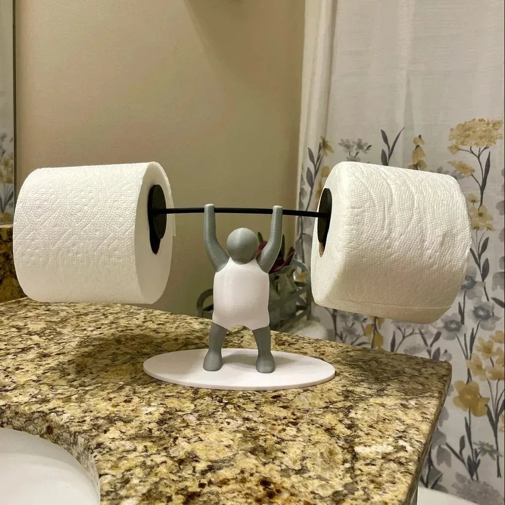 Weightlifting Toilet Paper Holder