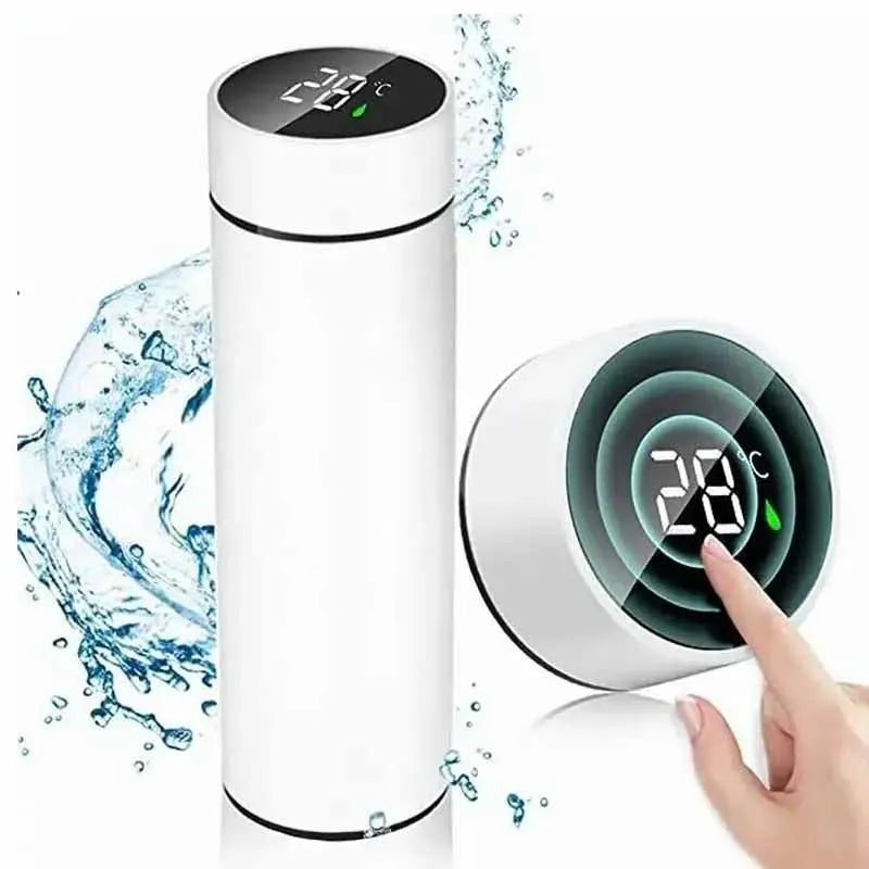 Stainless Steel Thermos Bottle with Digital Temperature Display
