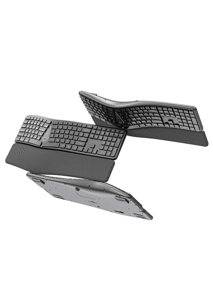 The ErgoFlow Keyboard (Palm Rest Included)