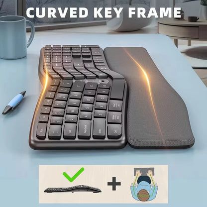 The ErgoFlow Keyboard (Palm Rest Included)