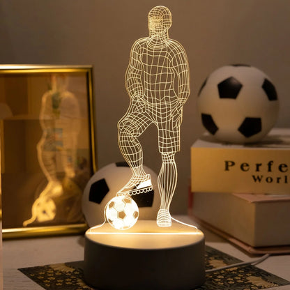 LED 3D Football Theme Night Light