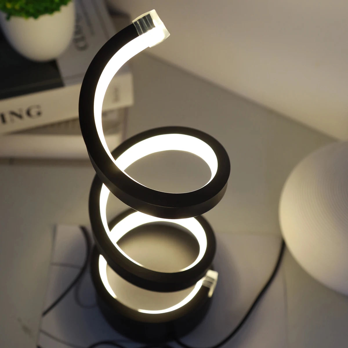 Dimmable Spiral LED Desk Lamp