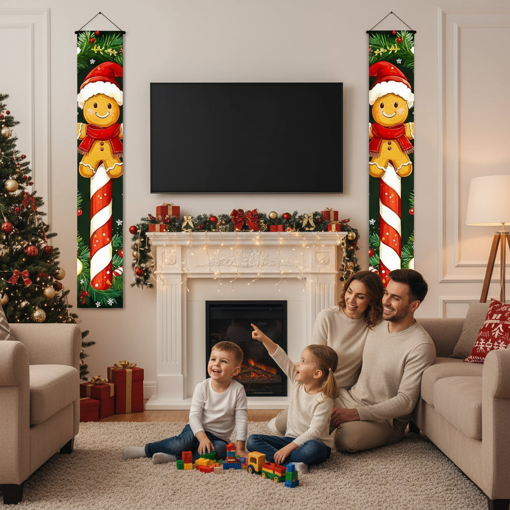 Christmas Gingerbread Man Banners