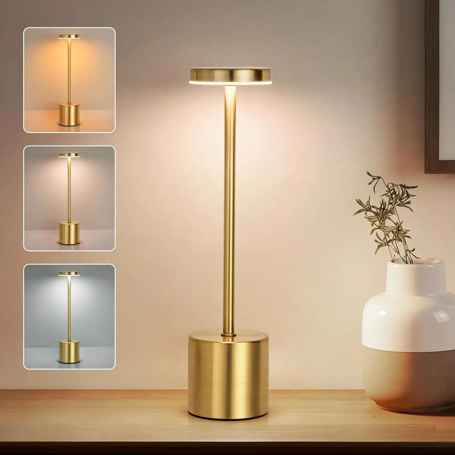 LED Rechargeable Touch Metal Table Lamp
