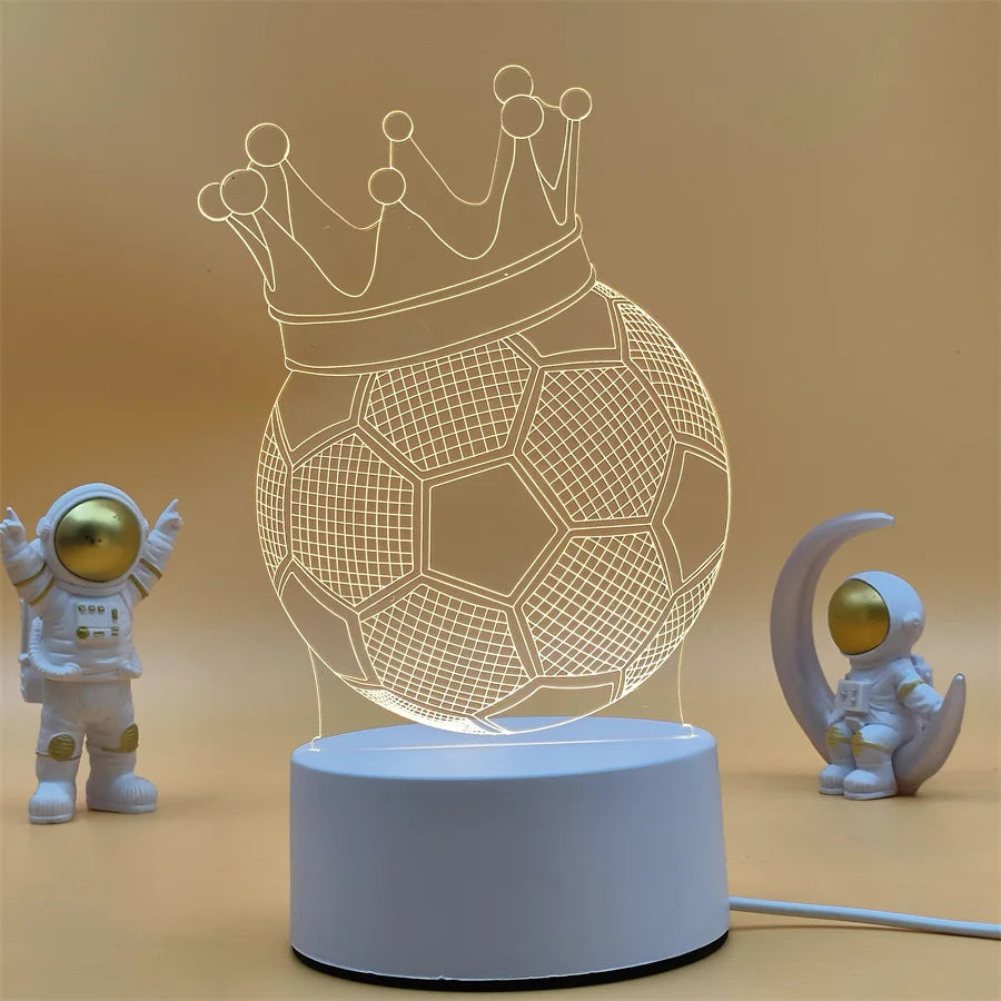 LED 3D Football Theme Night Light