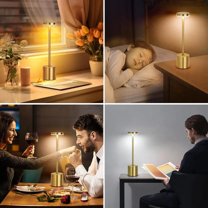 LED Rechargeable Touch Metal Table Lamp