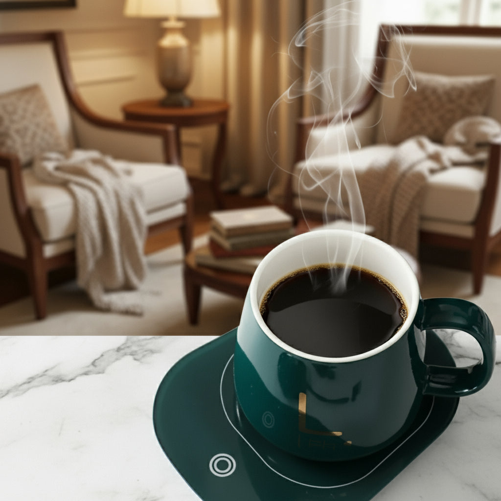 Smart Thermostatic Coaster with Mug