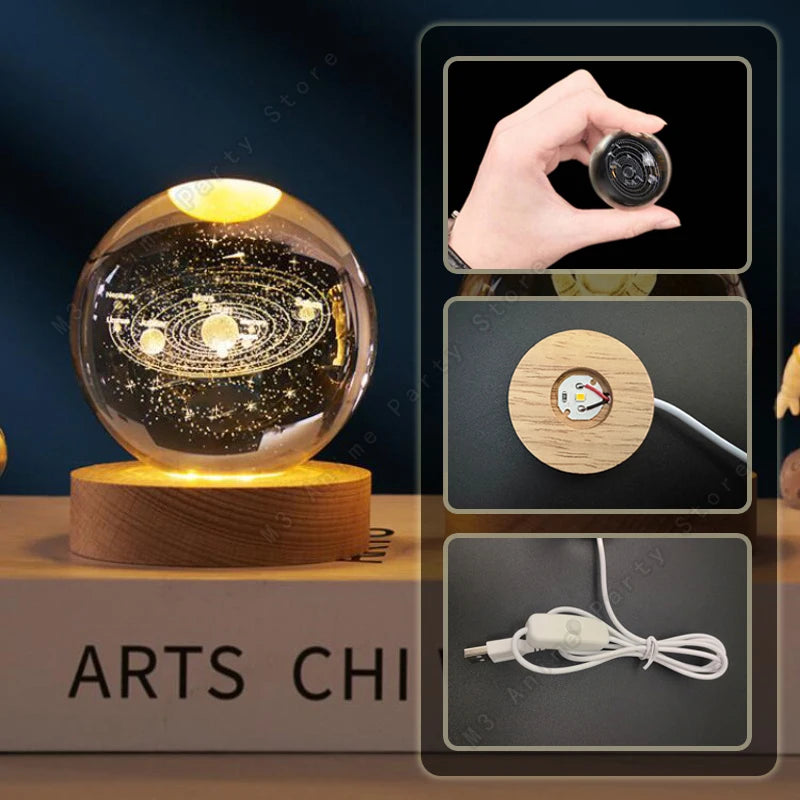 3D Crystal Night Ball