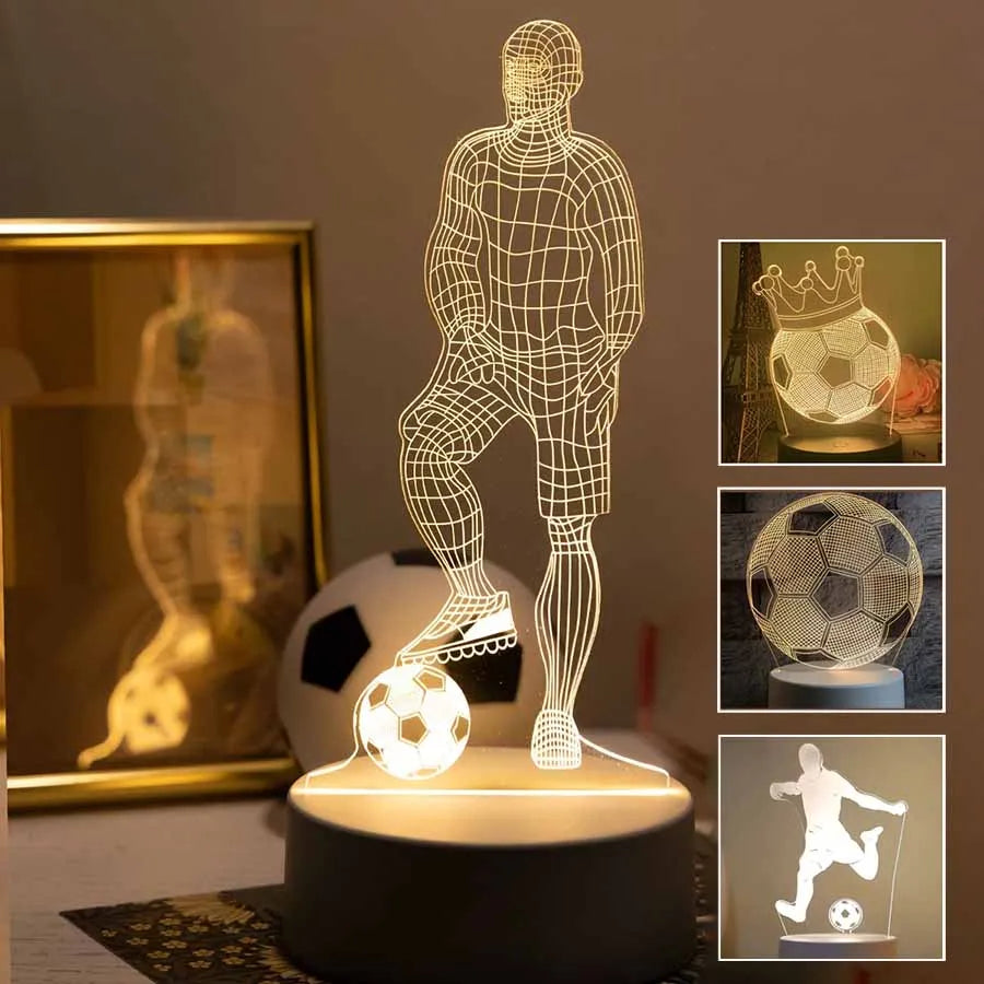 LED 3D Football Theme Night Light